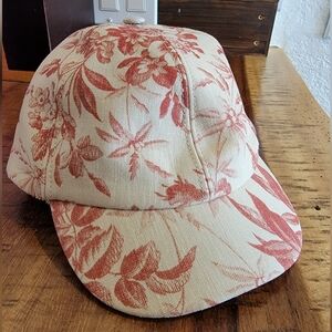 Beige/red floral Gucci baseball cap (kids)